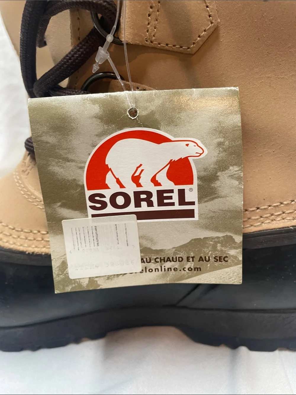 Sorel Tan and Black Rubber Bottom Men's Rain & Snow Boots NWT size 9